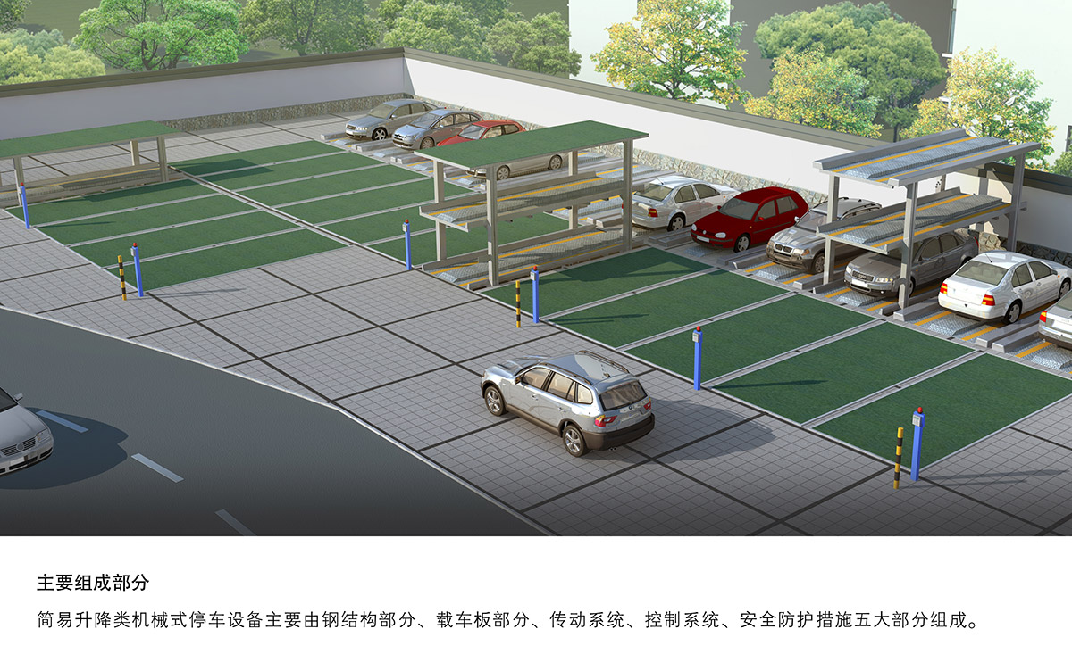 重慶PJS2D1正一負一地坑簡易升降立體停車設備主要組成部分.jpg