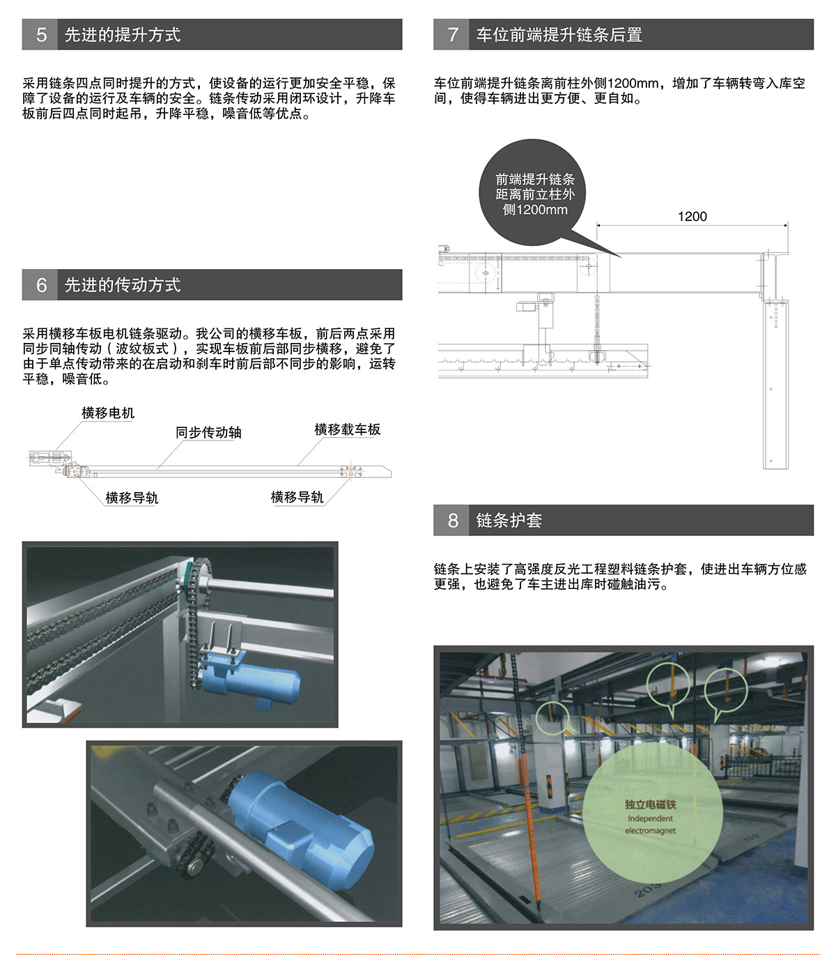 重慶PSH3-D1負一正二地坑式三層升降橫移立體停車設備提升方式鏈條保護.jpg