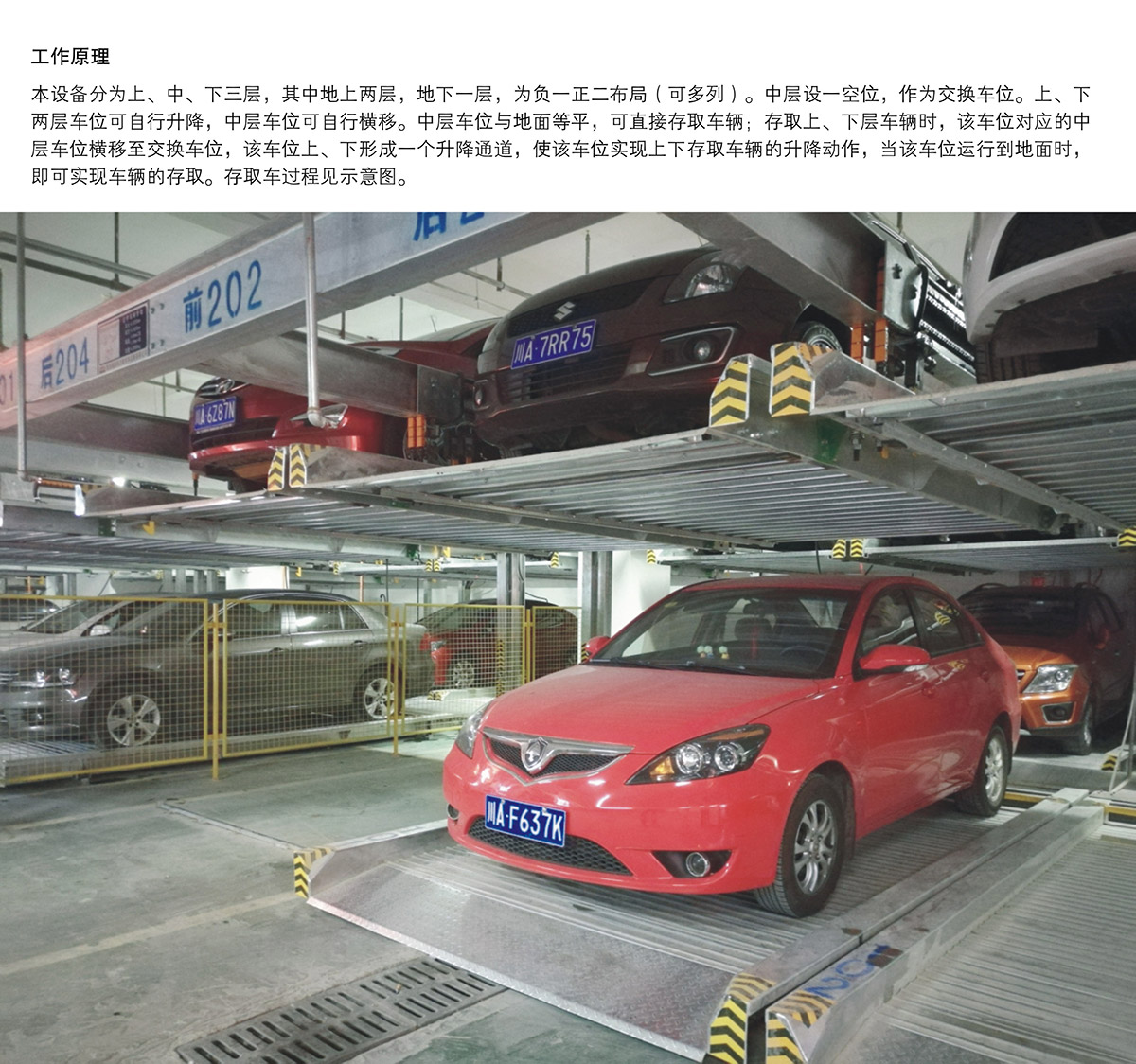 重慶負一正二地坑PSH3D1三層升降橫移立體停車設備工作原理.jpg